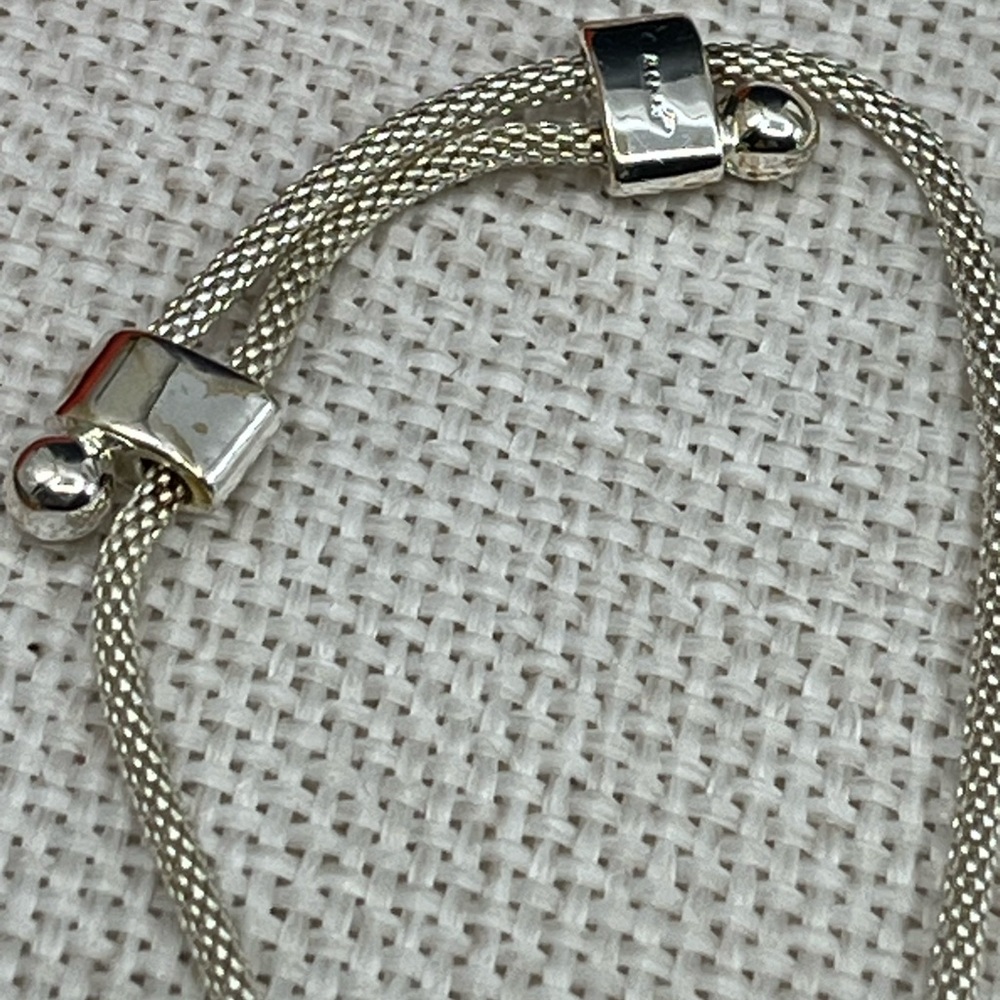Vintage Monet Silver-Tone Mesh Bracelet - 7.25” - Picture 8 of 14